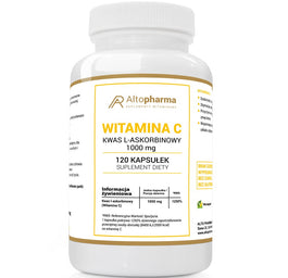 AltoPharma Witamina C Kwas L-Askorbinowy 1000 mg suplement diety 120 kapsułek