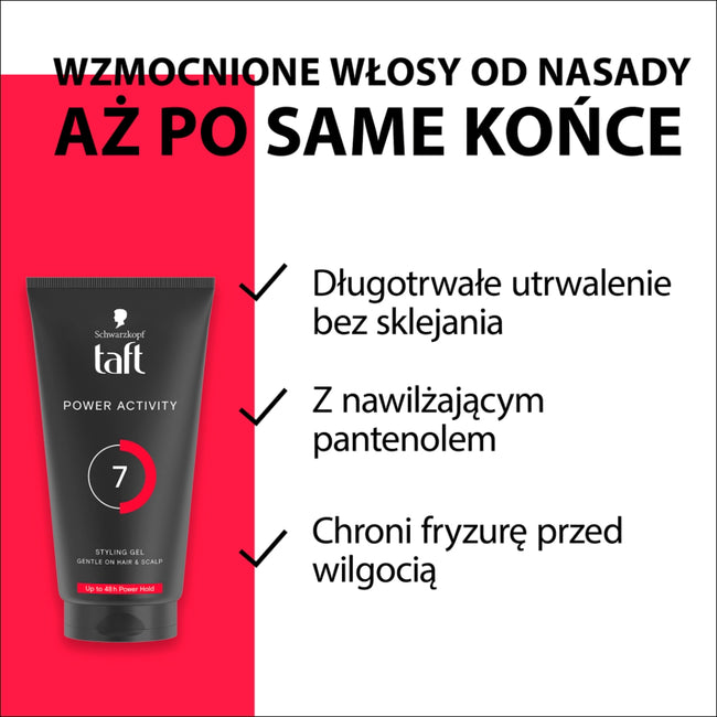 Taft Power Activity żel do włosów 150ml