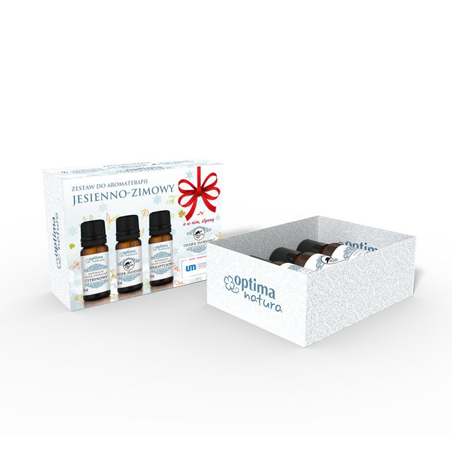 Optima Natura Jesienno-Zimowy zestaw olejków eterycznych do aromaterapii Cytrynowy + Złodziei + Eukaliptusowy 3x10ml