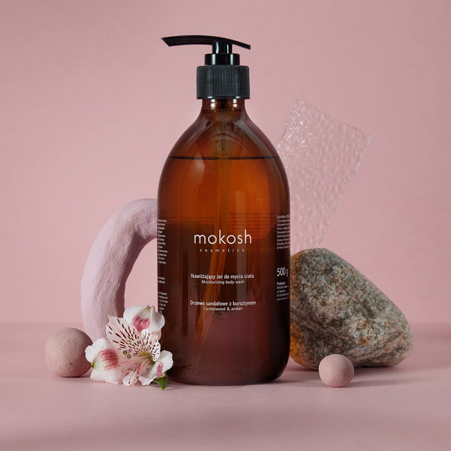 Mokosh Nawilżający żel do mycia ciała Drzewo sandałowe z bursztynem 500ml