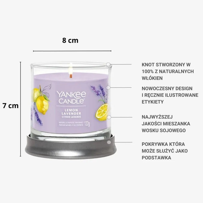 Yankee Candle Mała świeca zapachowa Lemon Lavender 122g