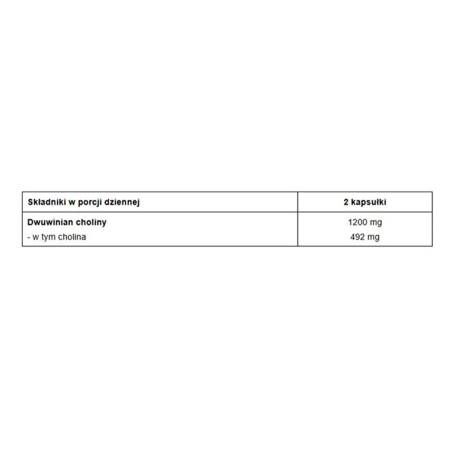 Pharmovit Cholina Dwuwinian choliny 600 mg suplement diety 60 kapsułek