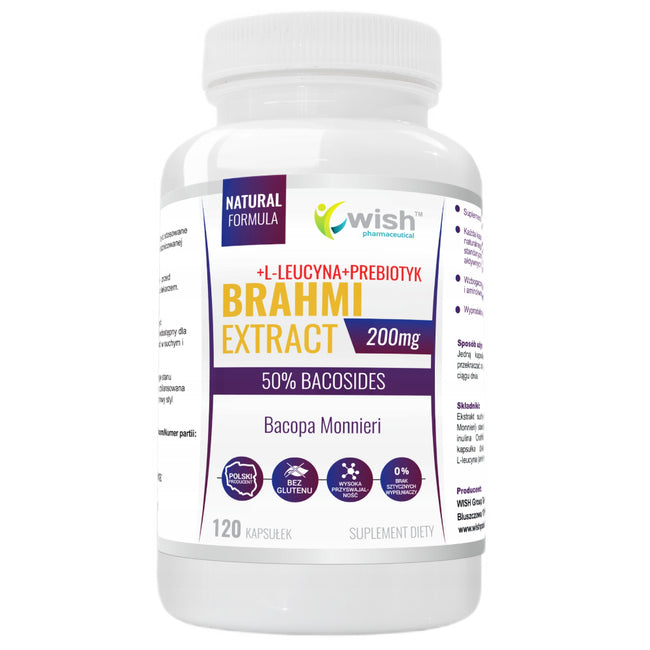WISH Pharmaceutical Brahmi Extract 200mg suplement diety 120 kapsułek
