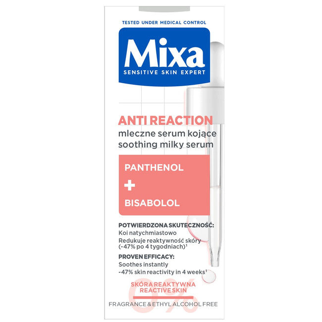 MIXA Anti Reaction mleczne serum kojące przeciw zaczerwienieniom dla skóry reaktywnej 30ml