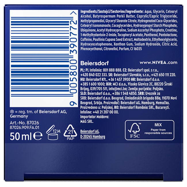 Nivea Q10 Anti-Wrinkle Energy Recharging krem do twarzy na noc 50ml