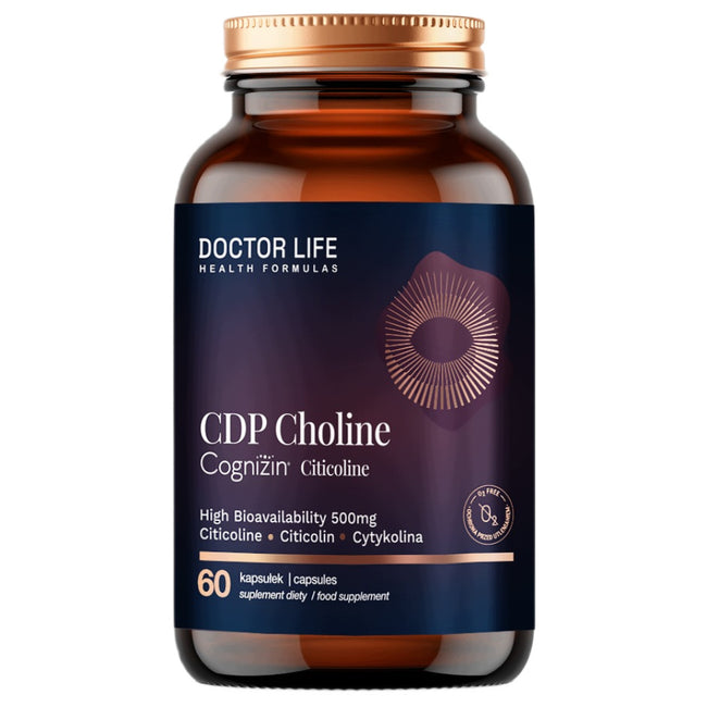 Doctor Life CDP Choline Cognizin Citicoline 500mg suplement diety 60 kapsułek