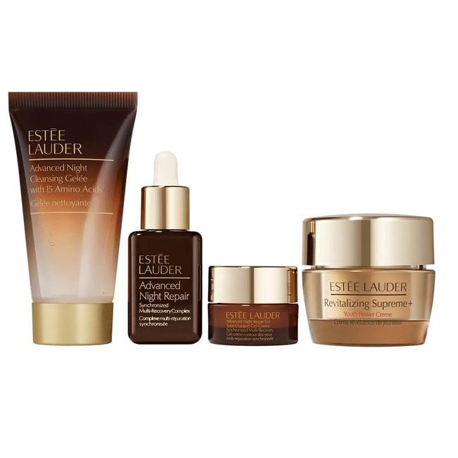 Estée Lauder Get Ready Routine Cleanse + Repair + Moisturize Starter zestaw oczyszczający żel do twarzy 30ml + krem-żel pod oczy 5ml + serum do twarzy 15ml + krem do twarzy 7ml