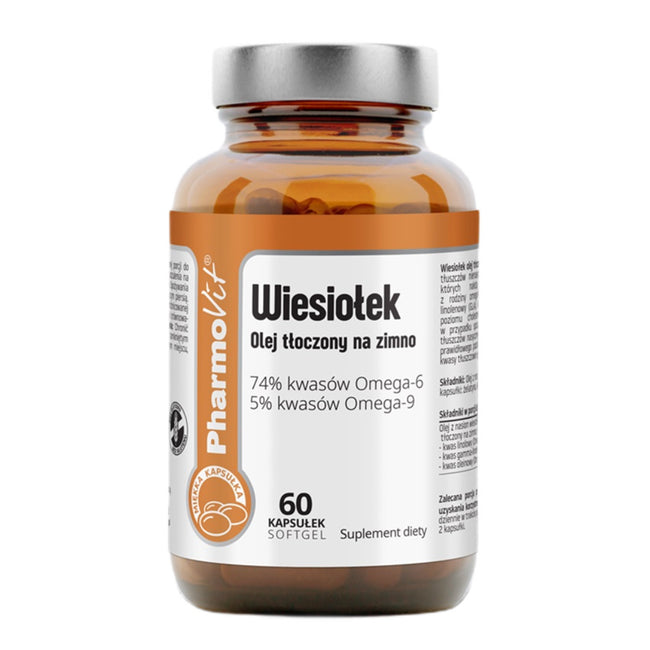 Pharmovit Wiesiołek olej tłoczony na zimno suplement diety 60 kapsułek