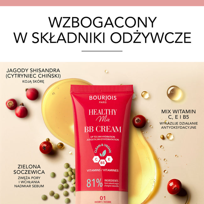 Bourjois Healthy Mix kryjący krem BB z kompleksem witamin 30ml