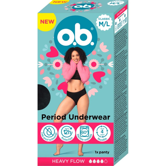 O.B. Classic majtki menstruacyjne na obfite miesiączki M/L 1szt.