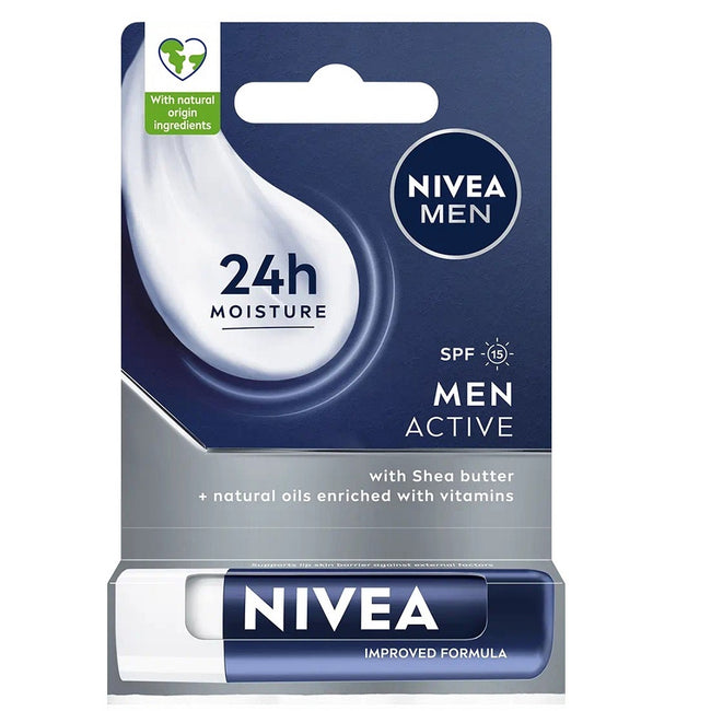 Nivea Men Active pielęgnująca pomadka do ust SPF15 4.8g