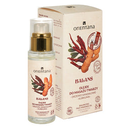 ORIENTANA Balans olejek do masażu twarzy Drzewo Sandałowe i Kurkuma 30ml