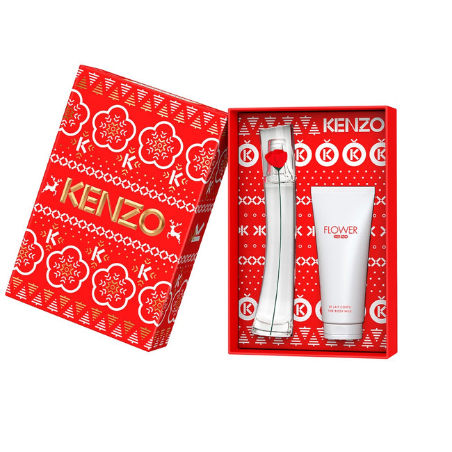 Kenzo Flower by Kenzo zestaw woda perfumowana spray 30ml + mleczko do ciała 75ml