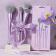 JESSUP Luxury Purple Face Makeup Brush zestaw pędzli T514 5szt.