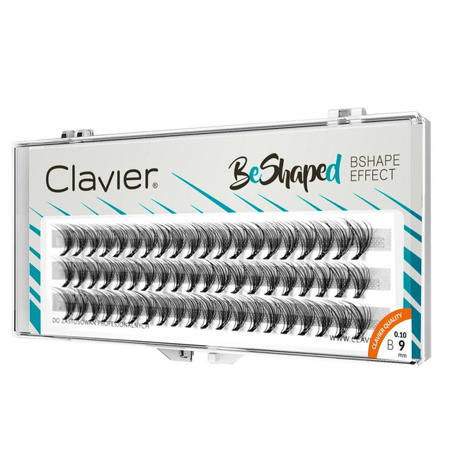 Clavier BeShaped jedwabne kępki rzęs skręt B 10D