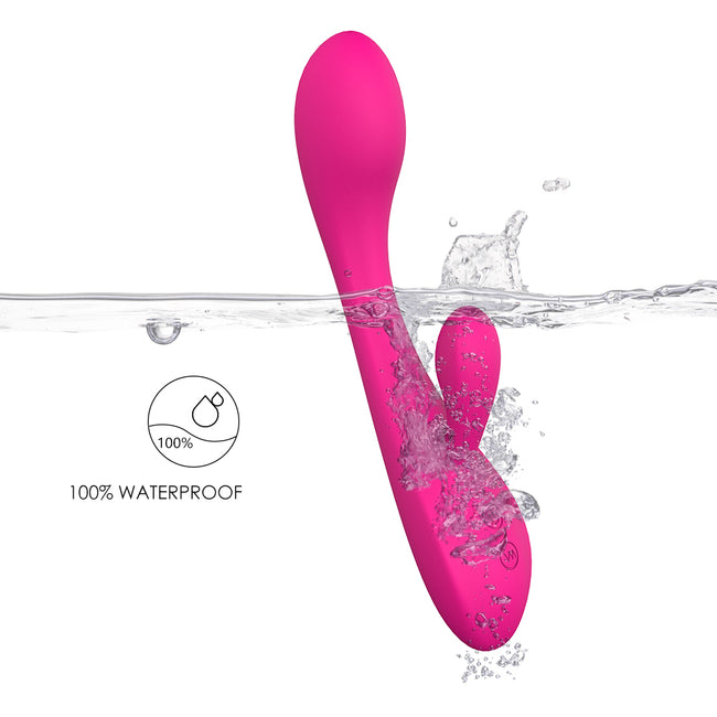S-HANDE Boom wibrator typu króliczek z 9 trybami wibracji Red Rose
