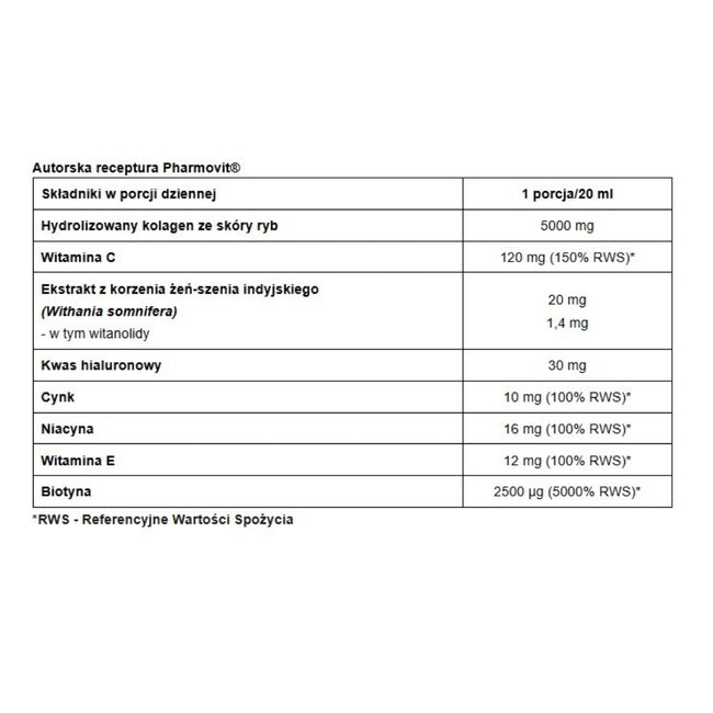 Pharmovit Kolagen rybi 5000mg suplement diety w płynie 500ml