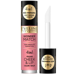 Eveline Cosmetics Wonder Match Velour Cheek&Lip róż i pomadka w płynie 03 4.5ml