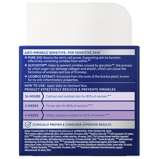Nivea Q10 Anti Wrinkle Sensitive Revitalising Night Cream krem do twarzy 50ml