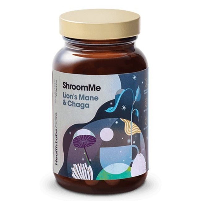 HealthLabs ShroomMe Lion's Mane & Chaga energia i poprawa koncentracji suplement diety 90 porcji
