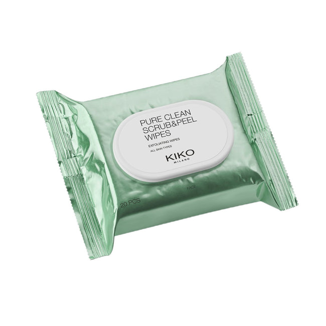 KIKO Milano Pure Clean Scrub&Peel Wipes złuszczające i odświeżające chusteczki do twarzy 2w1 20szt