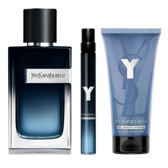 Yves Saint Laurent Y Pour Homme zestaw woda perfumowana spray 100ml + woda perfumowana spray 10ml + żel pod prysznic 50ml