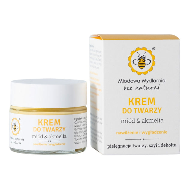 Miodowa Mydlarnia Krem do twarzy Miód i Akmelia 50ml