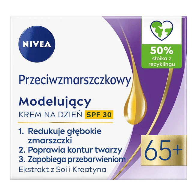 Nivea Przeciwzmarszczkowy + Modelujący krem na dzień SPF30 65+ 50ml