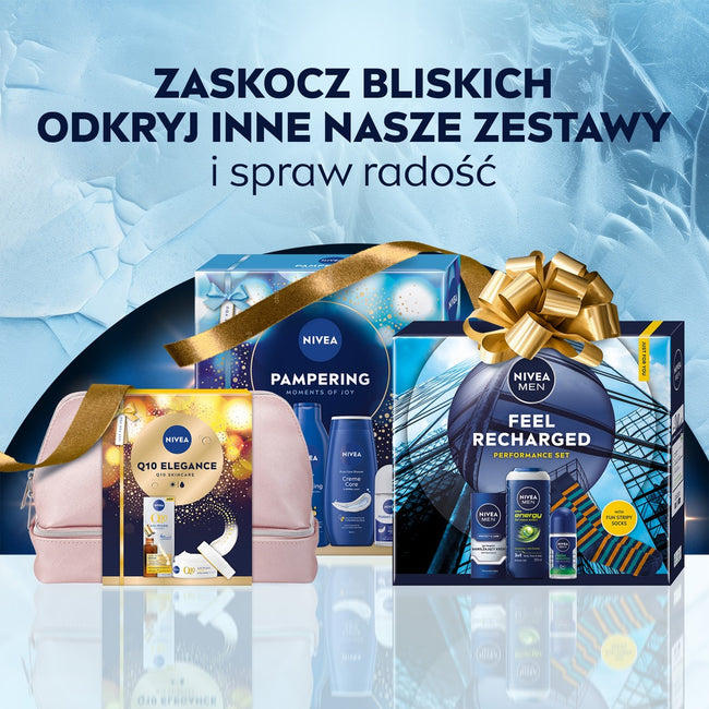 Nivea Men Sensitive Elegance zestaw łagodząca pianka do golenia 200ml + łagodzący balsam po goleniu 100ml + krem uniwersalny 100ml + antyperspirant roll-on 50ml + kosmetyczka