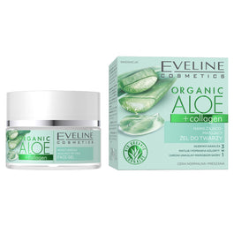 Eveline Cosmetics Organic Aloe + Collagen nawilżająco-matujący żel do twarzy 50ml