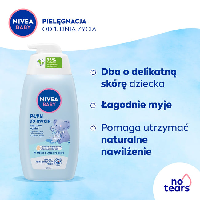 Nivea Baby płyn do mycia łagodna kąpiel 450ml