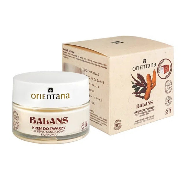 ORIENTANA Balans krem do twarzy Drzewo Sandałowe i Kurkuma 50ml