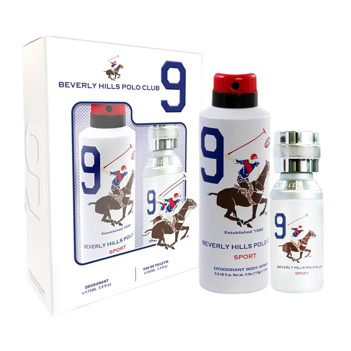 beverly hills polo club beverly hills polo club sport 9 woda toaletowa 100 ml   zestaw