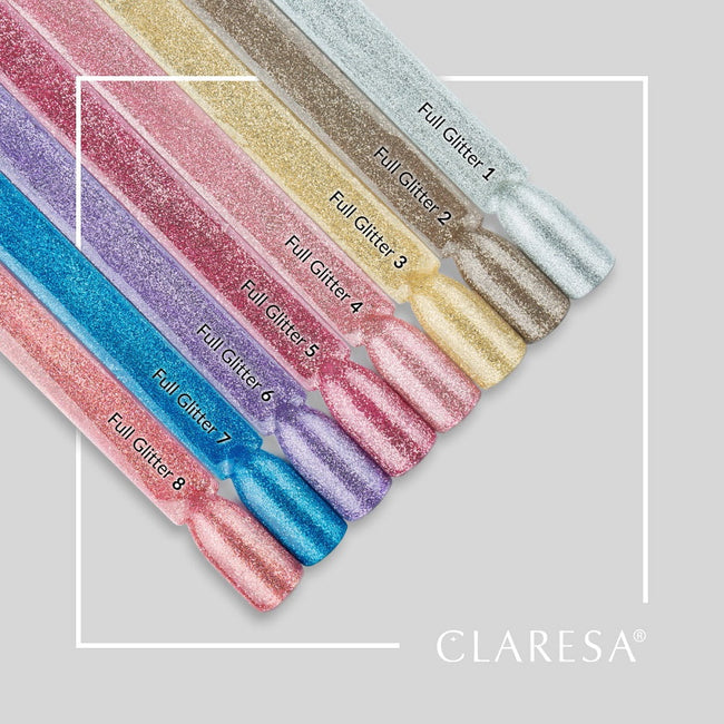 Claresa Soak Off UV/LED Full Glitter lakier hybrydowy