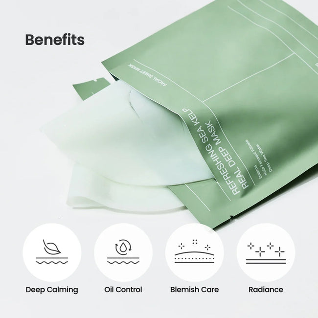 Biodance Refreshing Sea Kelp Real Deep Mask łagodząca maska w płachcie 4x34g