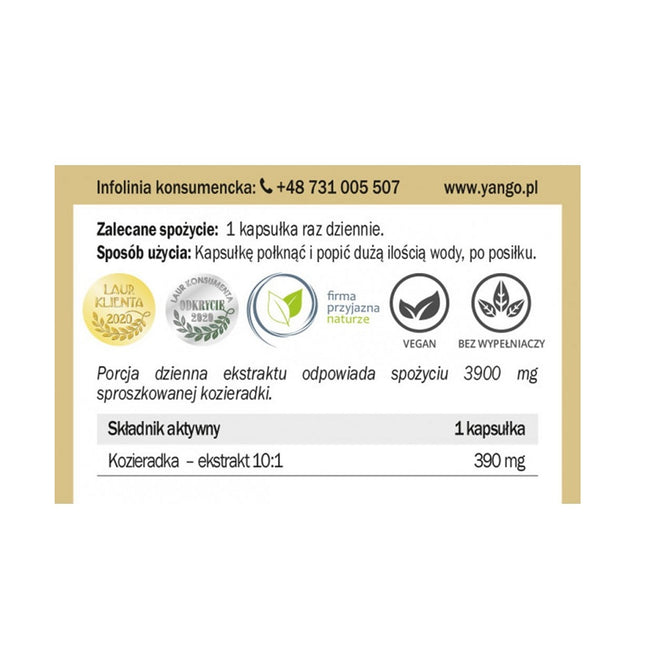 Yango Kozieradka suplement diety 90 kapsułek