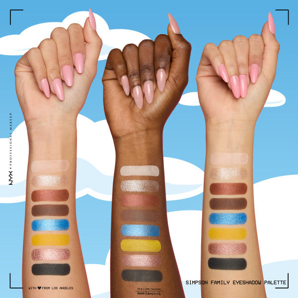 NYX Professional MakeUp Simpson Family Palette paleta cieni z mocnym pigmentem 6.4g