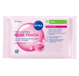 Nivea Rose Touch micelarne chusteczki z organiczną wodą różaną 25szt