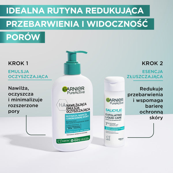 Garnier Pure Active nawilżająca emulsja oczyszczająca do twarzy 250ml