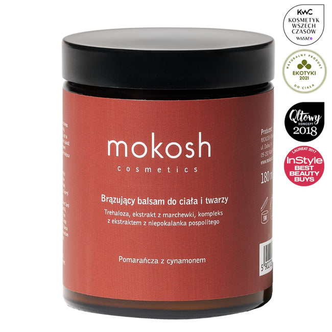 Mokosh Brązujący balsam do ciała i twarzy Pomarańcza z cynamonem 180ml