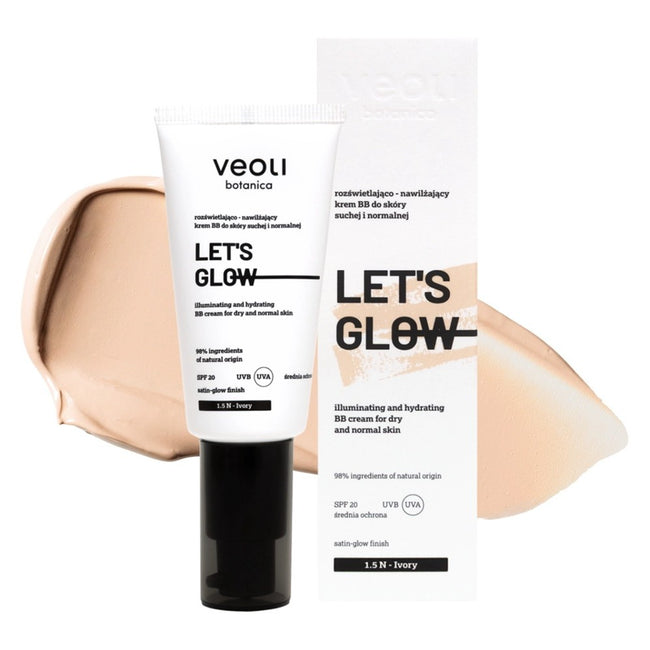 Veoli Botanica Let's Glow rozświetlająco-nawilżający krem BB do skóry suchej i normalnej
