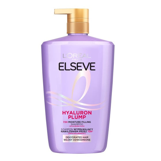 L'Oreal Paris Elseve Hyaluron Plump szampon wypełniający nawilżeniem do włosów odwodnionych 1000ml