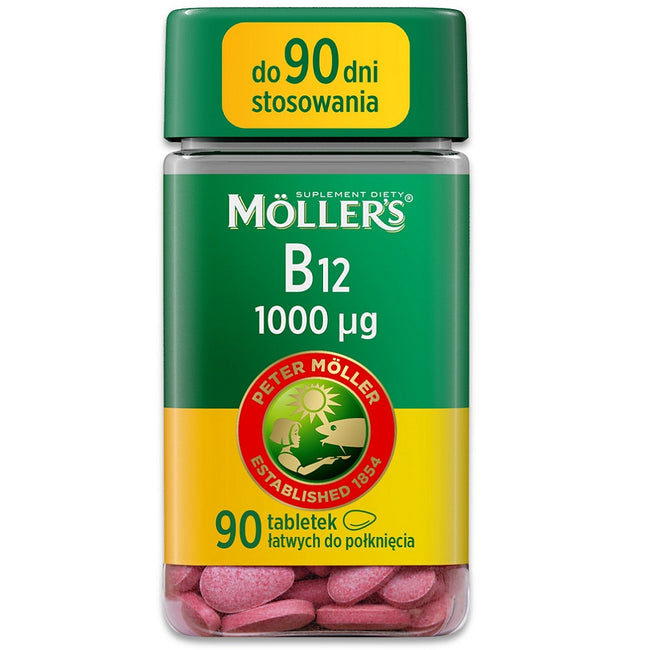 Möller's B12 1000 µg suplement diety 90 tabletek