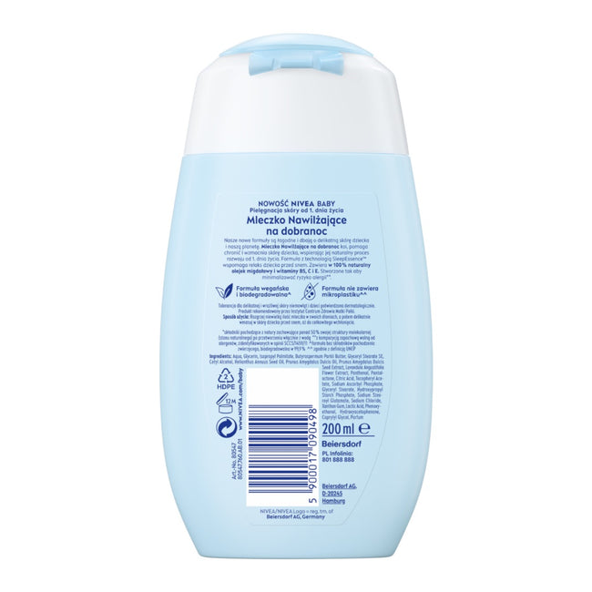 Nivea Baby mleczko nawilżające na dobranoc 200ml