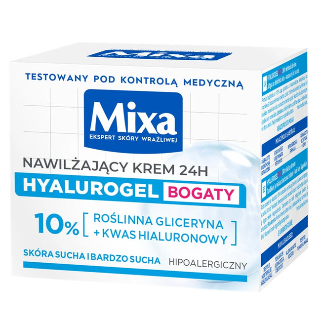 MIXA Hyalurogel bogaty krem intensywnie nawilżający 24h 50ml