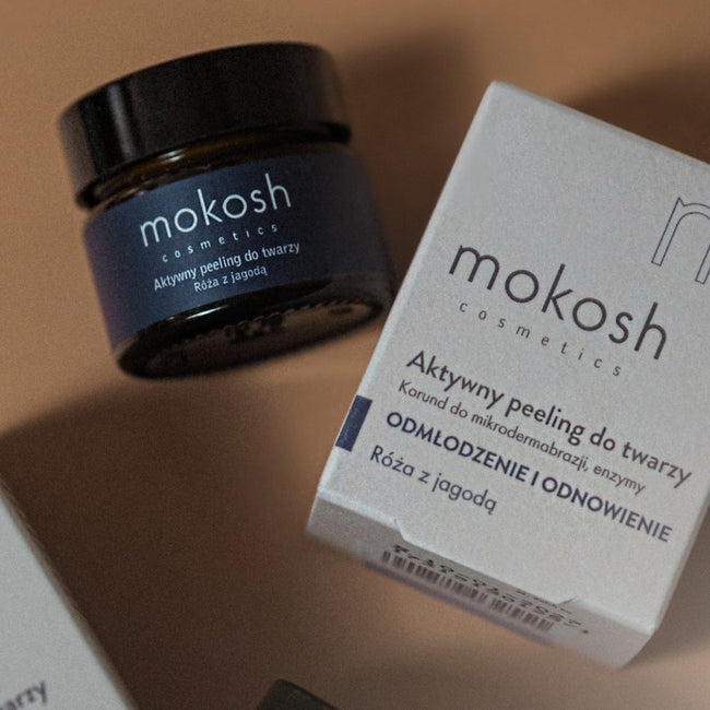 Mokosh Aktywny peeling do twarzy Róża z jagodą 15ml