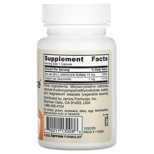 Jarrow Zinc Balance suplement diety 100 kapsułek