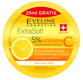 Eveline Cosmetics Extra Soft ekstra rozświetlający krem nawilżający do twarzy i ciała 200ml