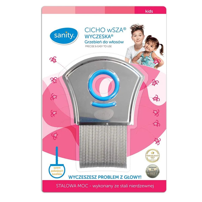Sanity Kids CICHO wSZA WYCZESKA grzebień do włosów na wszy