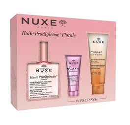 Nuxe Huile Prodigieuse Florale zestaw suchy olejek 100ml + szampon do włosów 30ml + olejek pod prysznic 100ml